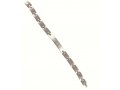 Stainless Steel Mans Bracelet, Curved Link Box Chain - Shema Yisrael