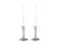 Stainless Steel Silver Candlesticks, Gleaming Smooth Surface - Small Height