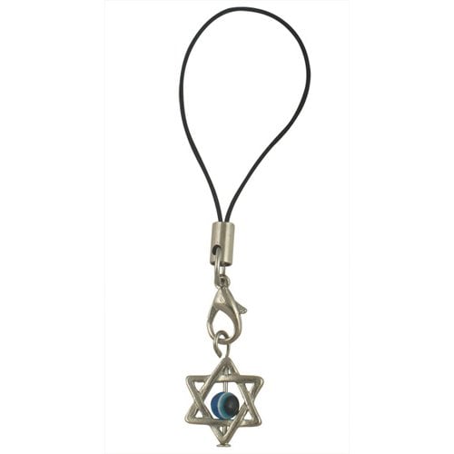 Star of David Cellphone Charm with Moveable Eye