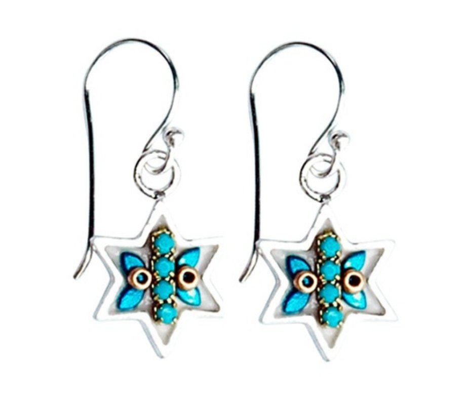 Star of David Jewish Earrings by Ester Shahaf
