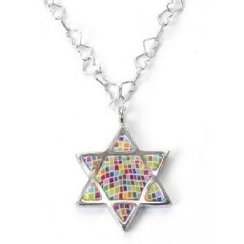 Star of David Mosaic Necklace