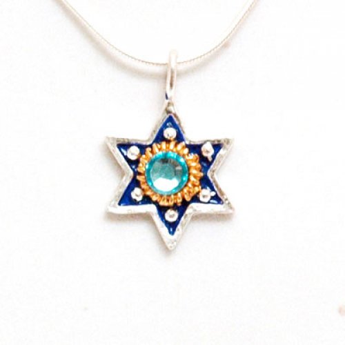 Star of David Pendant in Blue by Ester Shahaf