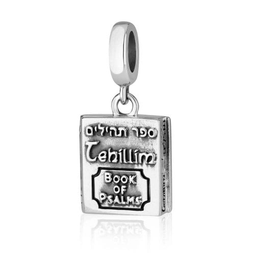 Sterling Silver Bracelet Charm - Book of Psalms Sefer Tehillim