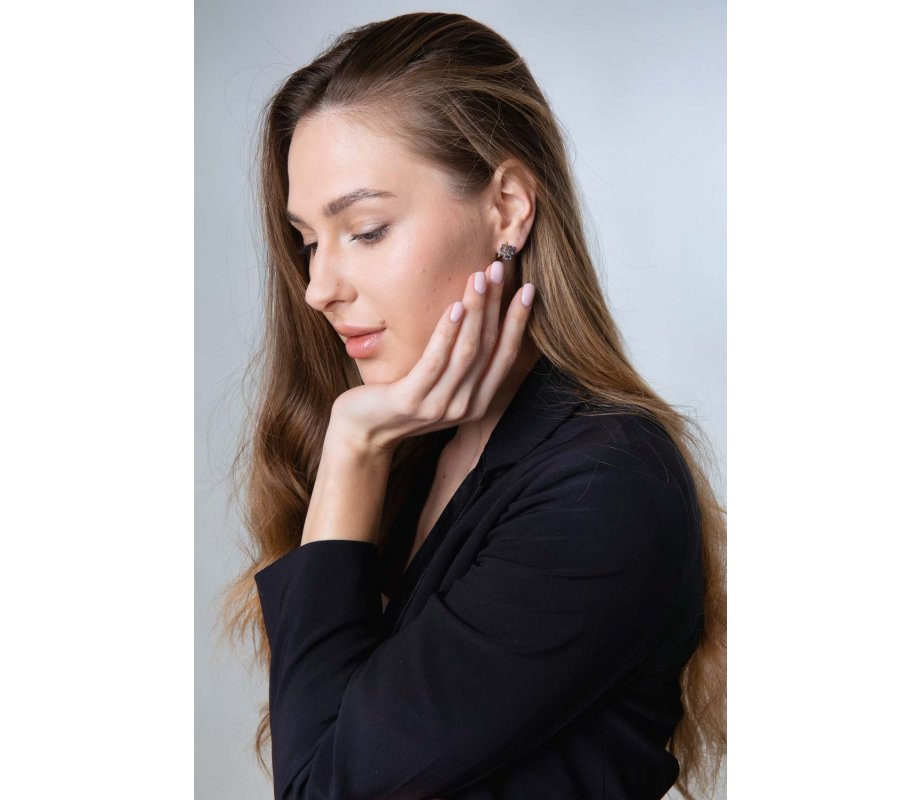 Sterling Silver Earrings - Cutout Letters of Ahava Love