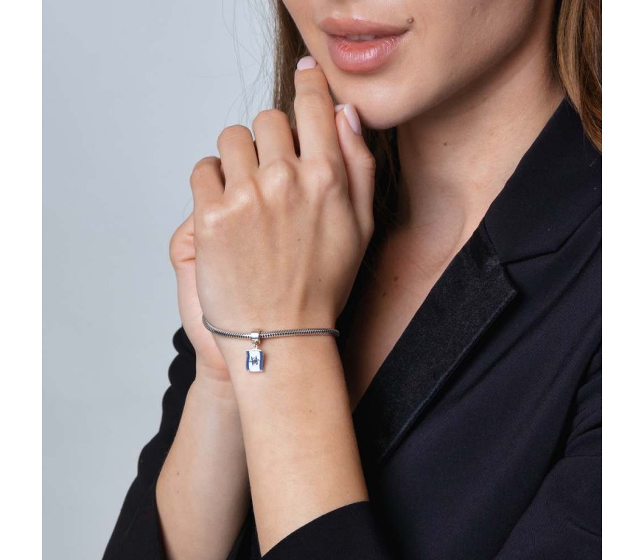 Sterling Silver Flag of Israel Charm