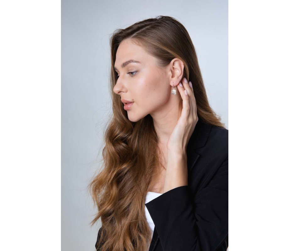 Sterling Silver Leverback Earrings - Ahava Love