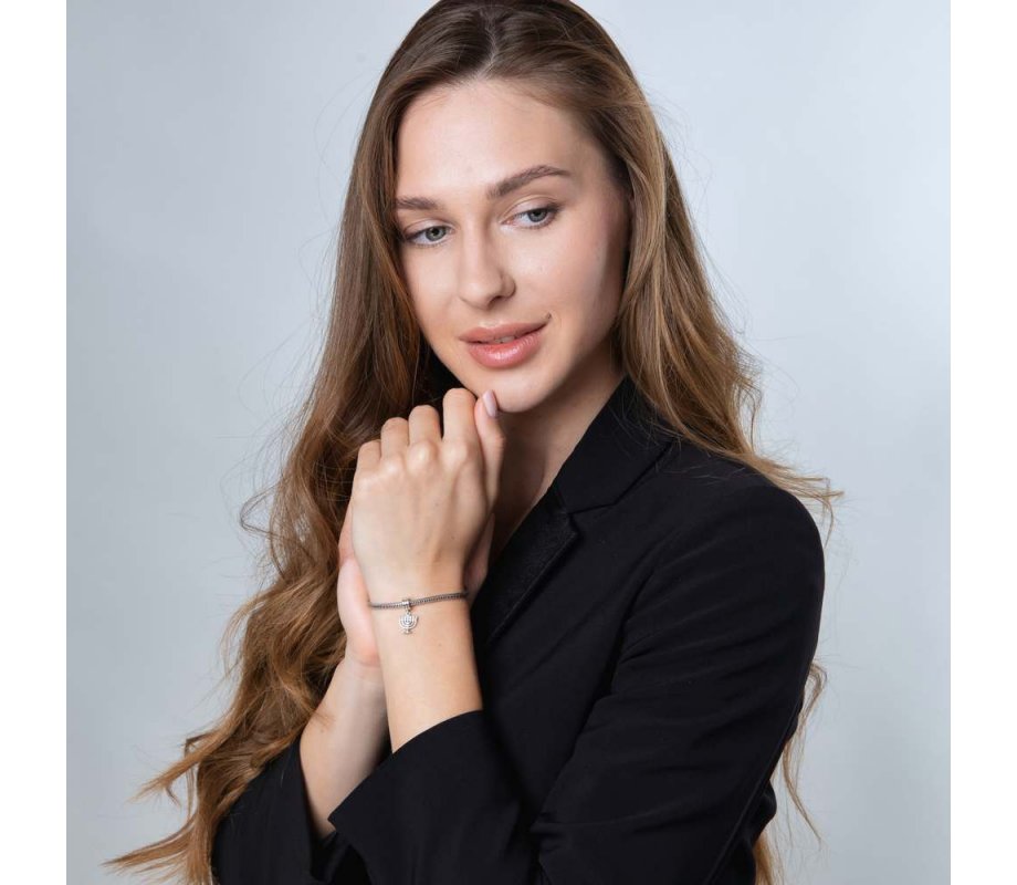 Sterling Silver Menorah Charm