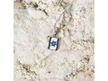 Sterling Silver Necklace and Pendant, Blue and White Star of David Flag of Israel