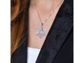 Sterling Silver Pendant Necklace - Large Star of David With Dark and Light Silver