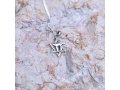 Sterling Silver Pendant Necklace, Engraved Star of David Enclosing Chai Letters