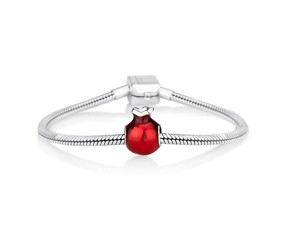 Sterling Silver Pomegranate Bracelet Charm
