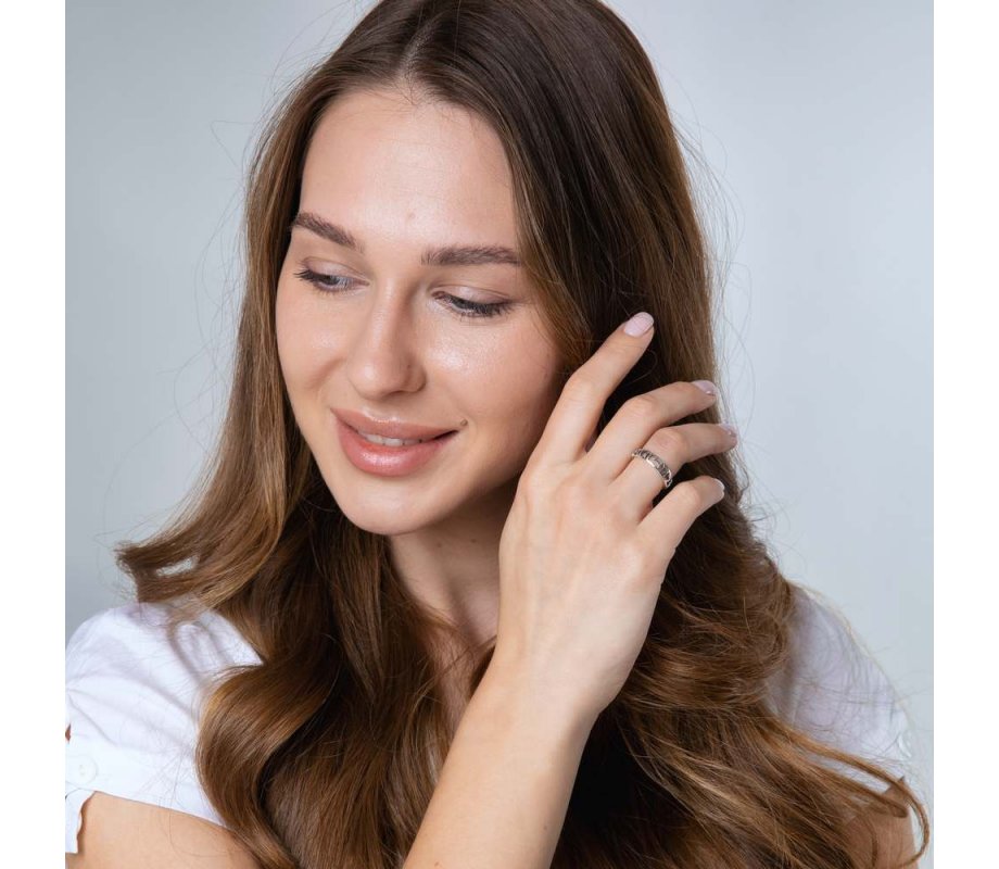 Sterling Silver Ring, Cutout Ani Ledodi Words in Hebrew English Inside