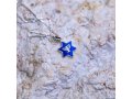 Sterling Silver Star Necklace, Pendant with 7-Branch Menorah and Jerusalem Images