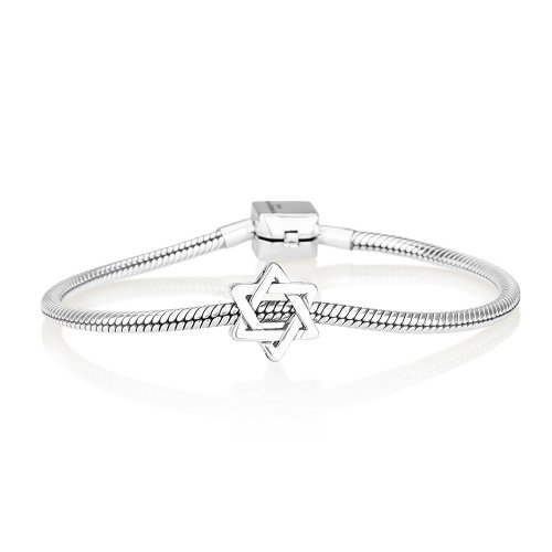 Sterling Silver Star of David Charm for Bracelet or Necklace