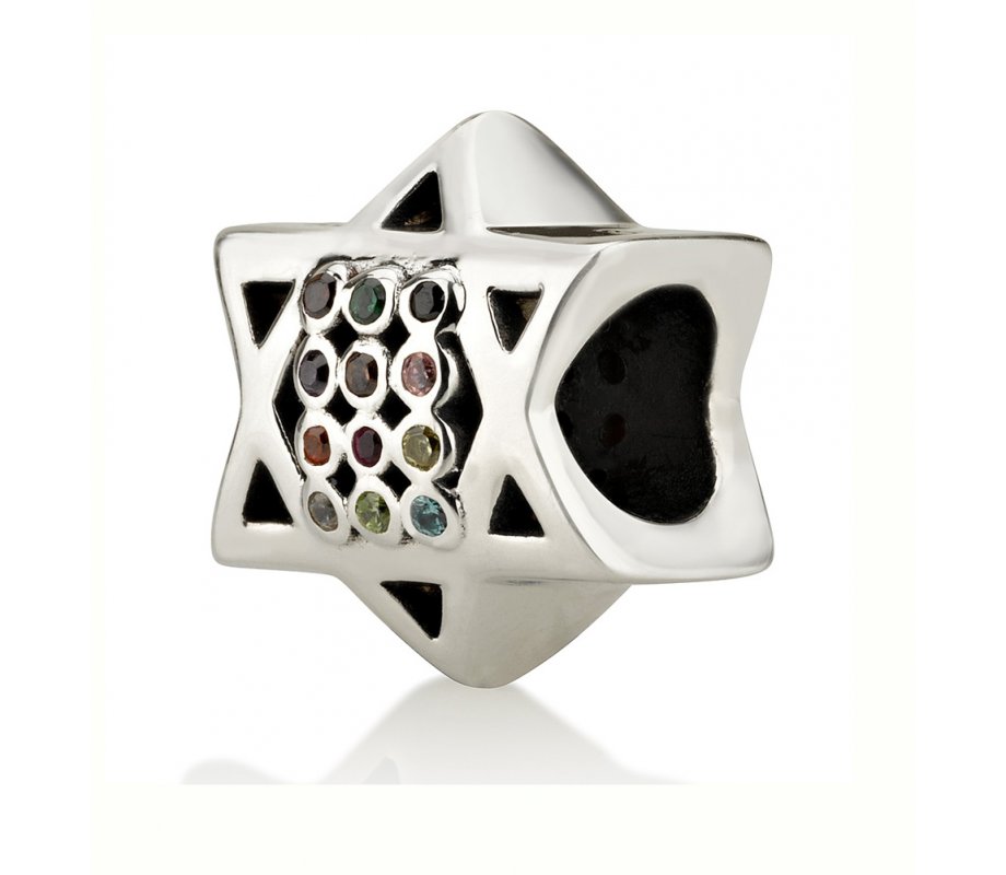 Sterling Silver Star of David Double Sided Breastplate Charm