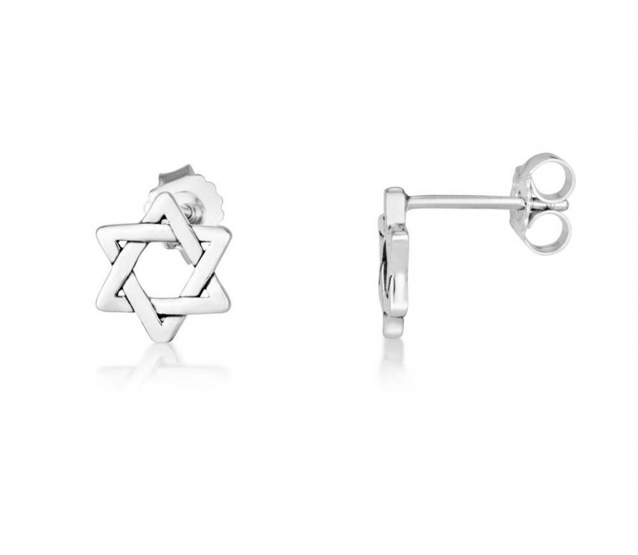 Sterling Silver Stud Earrings - Star of David