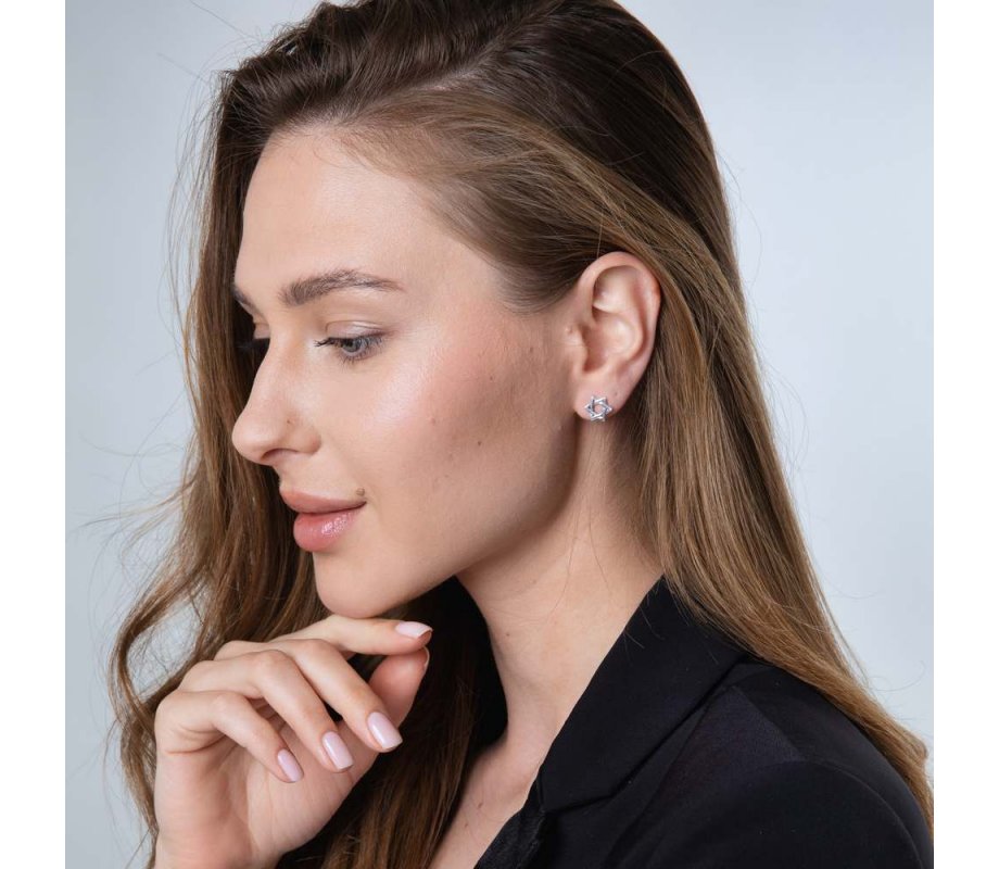 Sterling Silver Stud Earrings - Star of David