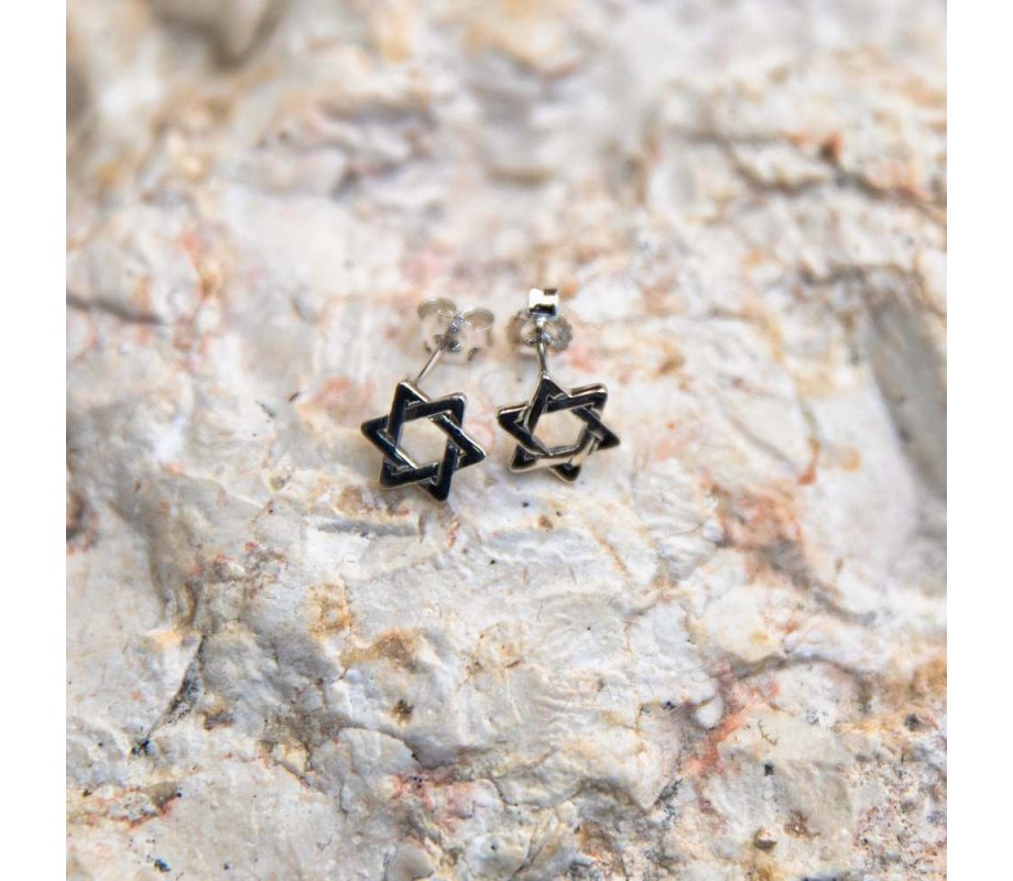 Sterling Silver Stud Earrings - Star of David