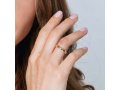 Sterling Silver and Gold Plated Double Ring, This Too Shall Pass – Hebrew
