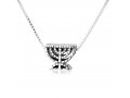 Sterling Temple Menorah Charm