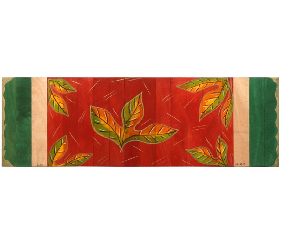 Table Runner Red Leaves by Kakadu Art