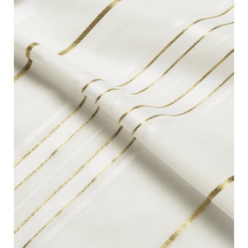 Talitnia Acrylic Tallit Imitation Wool Prayer Shawl - White & Gold Stripes