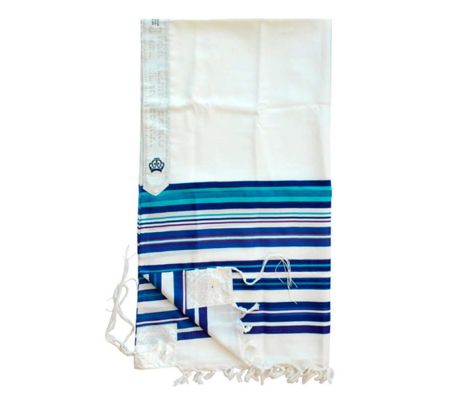 Talitnia Beney Or Tallit - Sons of Light Modern Wool Prayer Shawl - Blue