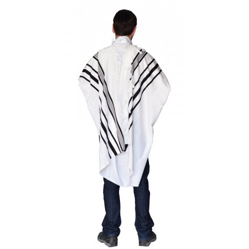 Talitnia Gilboa Light Weight Non Slip Tallit Wool Prayer Shawl - Black Stripes