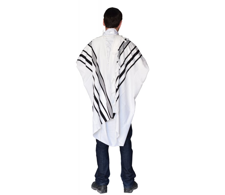 Talitnia Gilboa Light Weight Non Slip Tallit Wool Prayer Shawl - Black Stripes