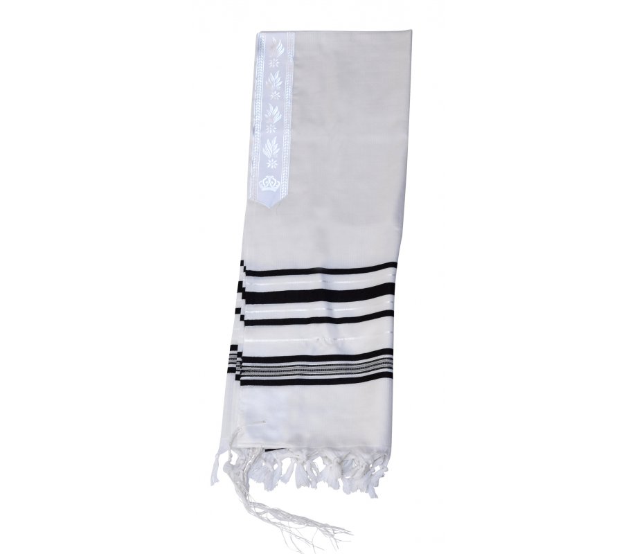 Talitnia Gilboa Light Weight Non Slip Tallit Wool Prayer Shawl - Black Stripes
