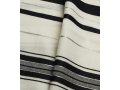 Talitnia Wool Tallit Traditional Kosher Prayer Shawl - Black & Silver Stripes