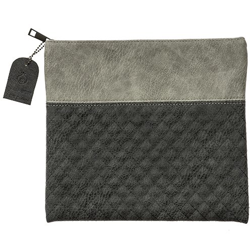 Tefillin Bag in Faux Leather Two Tone Gray