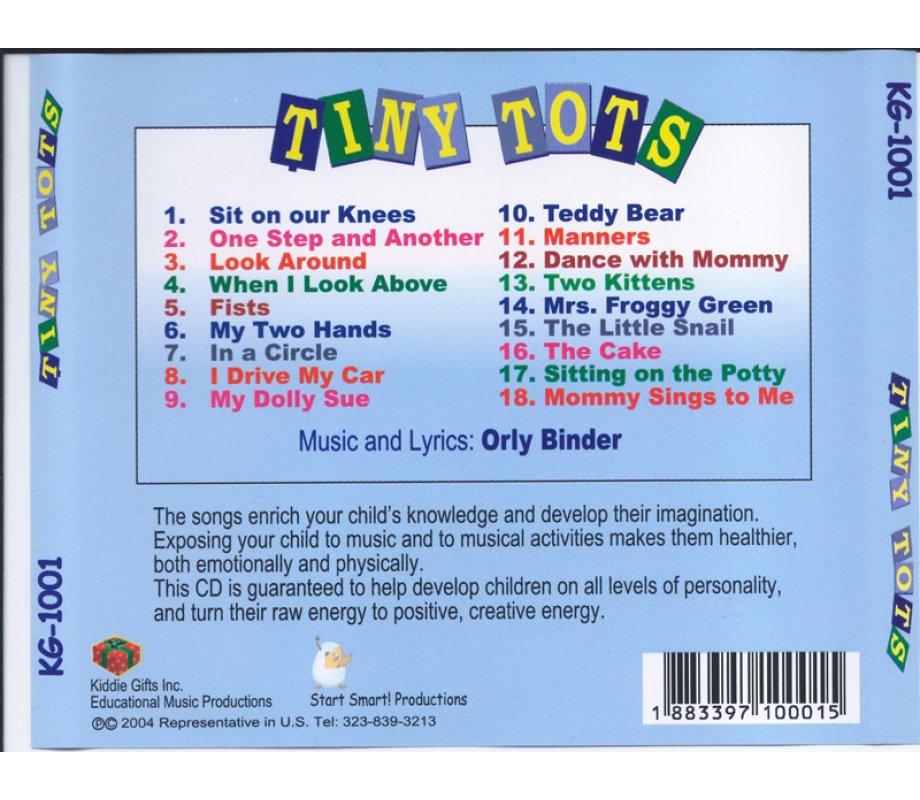 Tiny Tots Activity English Songs Audio CD