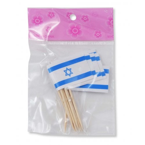 Toothpicks with Blue and White Flag of Israel