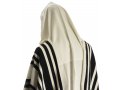 Turkish Style - Like Tunisa - Tallit Prayer Shawl with Black Stripes