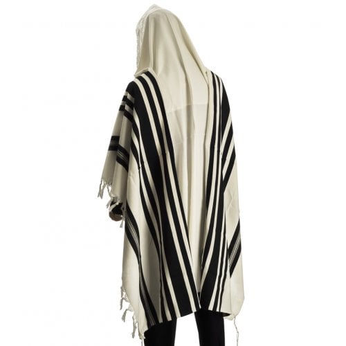 Turkish Style - Like Tunisa - Tallit Prayer Shawl with Black Stripes