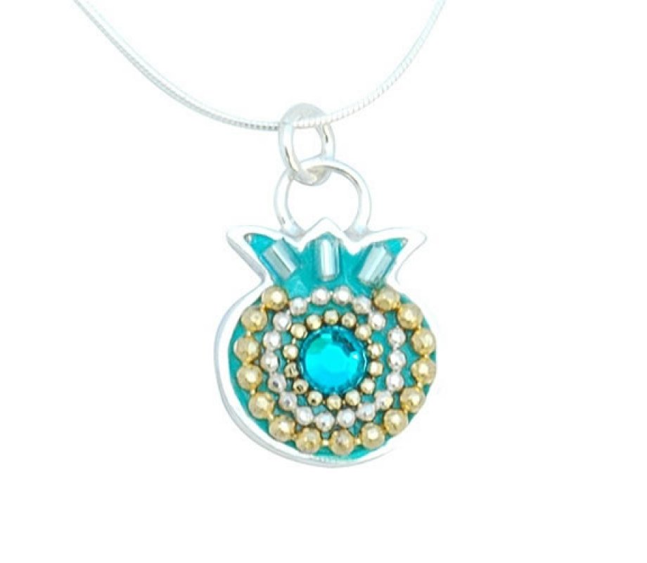 Turquoise Pomegranate Necklace by Ester Shahaf