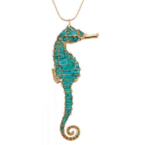 Turquoise Seahorse Necklace