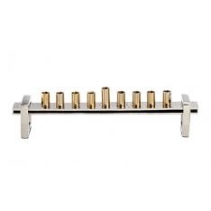 Two Tone Gold and Silver Contemporary Chanukah Menorah for Candles