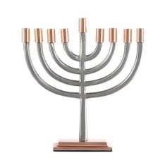 Two Tone Gold and Silver Traditional Chanukah Menorah, for Candles