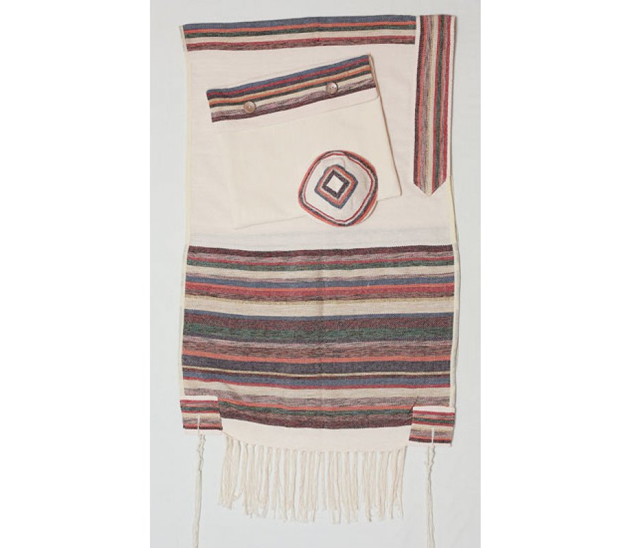 Weaving Creation Hand Woven Tallit Gan Eden - Red