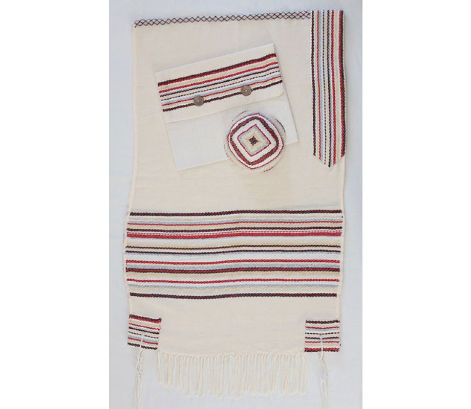 Weaving Creation Hand Woven Tallit Gevura - Courage