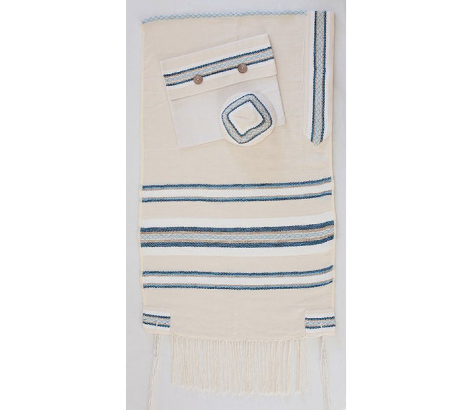 Weaving Creation Hand Woven Tallit Hochma - Wisdom