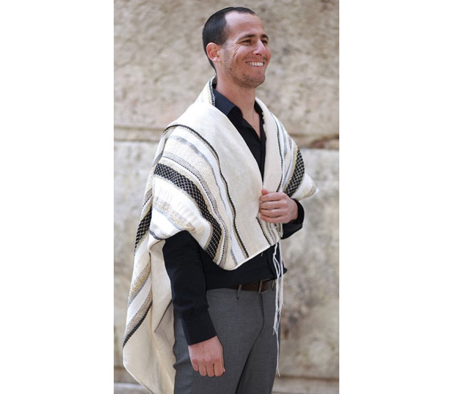 Weaving Creation Hand Woven Tallit Malchut - Royalty