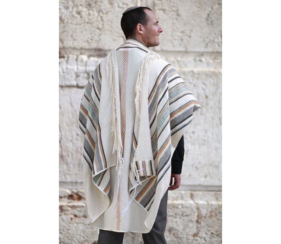 Weaving Creation Hand Woven Tallit Yesod - Foundation
