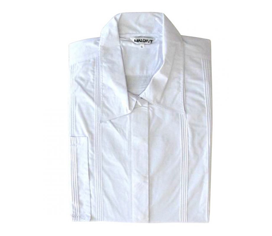White Cotton Polyester Kittel Robe - Classic Design