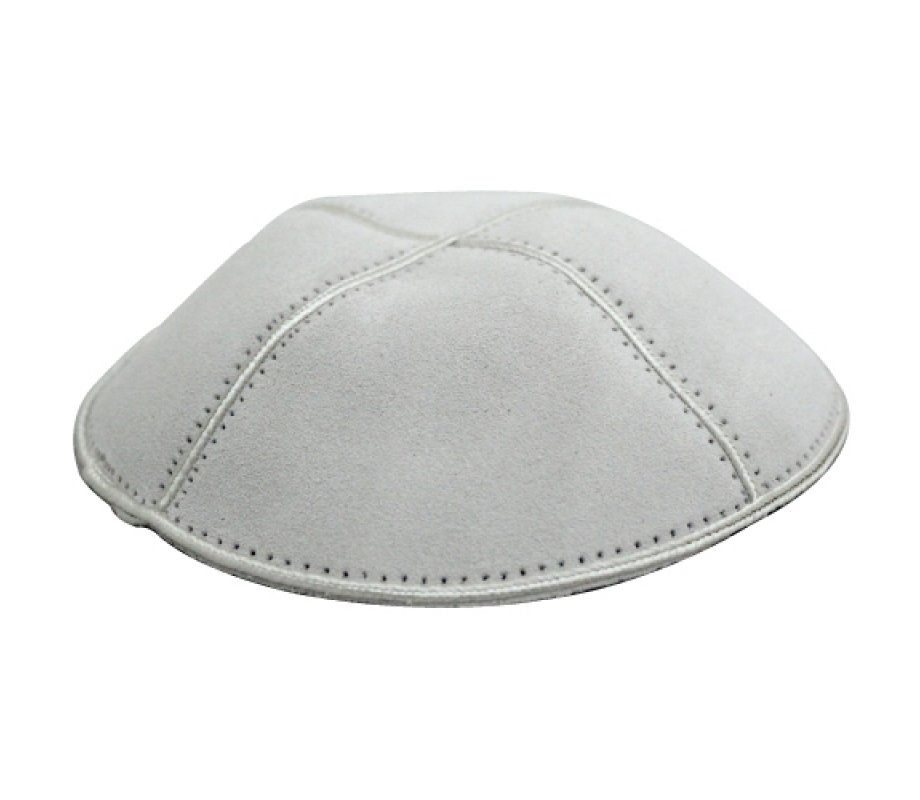 White Suede Kippah