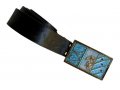 Woman's Belt with Turquoise Flower Design Buckle by Iris Design