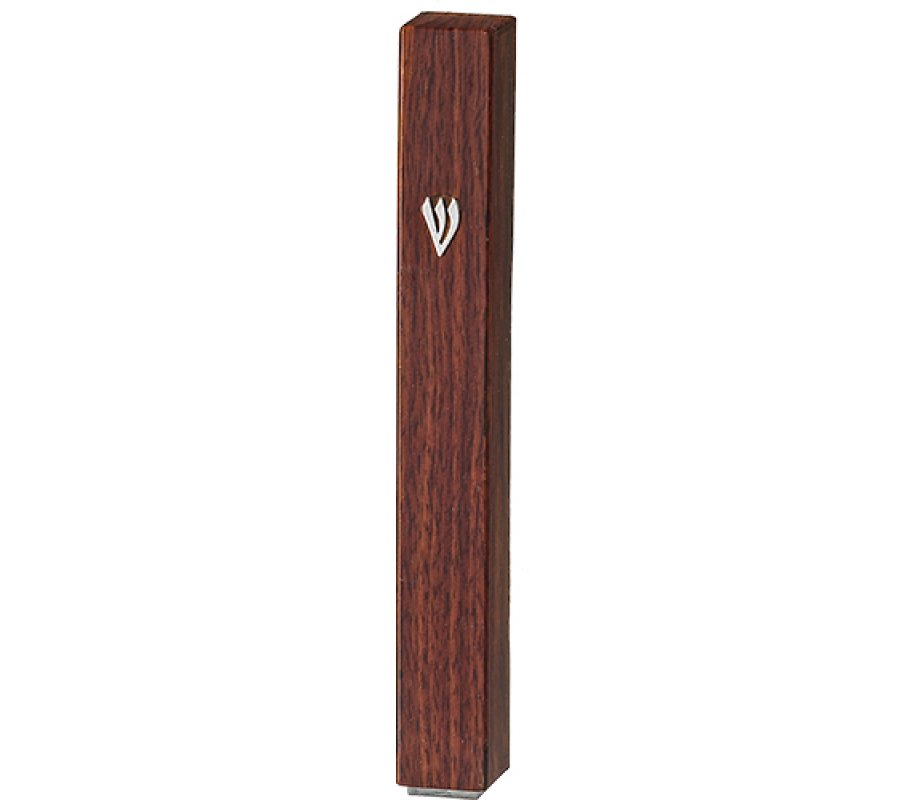 Wood-like Plastic Mezuzah Case, Dark Brown – Option: for 10cm or 12 cm Scroll