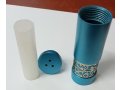 Yair Emanuel Aluminum Salt and Pepper Set with Pomegranate Band - Turquoise